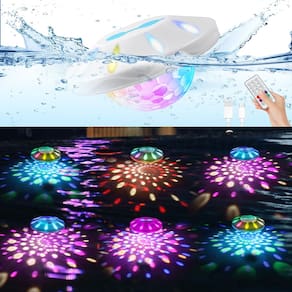 Luzes flutuantes para piscina BOXPSII 2024 RGB Inground, pacote com 6