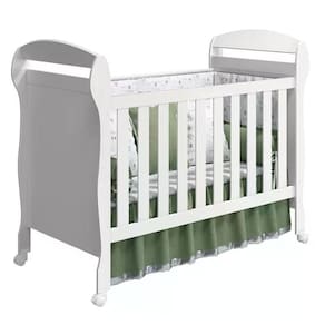 Berço Mini Cama Danny Branco Fosco - Reller Móveis Branco Fosco