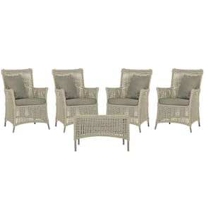 4 Poltronas E 1 Mesa Igapó Alumínio Fendi Corda Náutica E8 Rami
