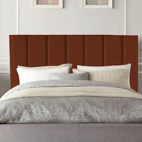 Cabeceira Estofada Cama Solteiro 90 Cm Eloá Veludo E Frame Cor:terracota