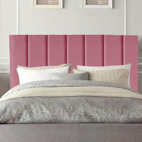 Cabeceira Estofada Cama Solteiro 100 Cm Eloá Suede E Frame Cor:rosa