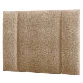 Cabeceira Estofada Iluminação Led Cama Box Solteiro 90 Cm Cor:buclé Bege
