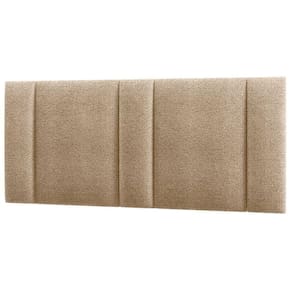Cabeceira Estofada Cama Casal Queen Size Com Led Moderna 160 Cm Cor:buclé Bege