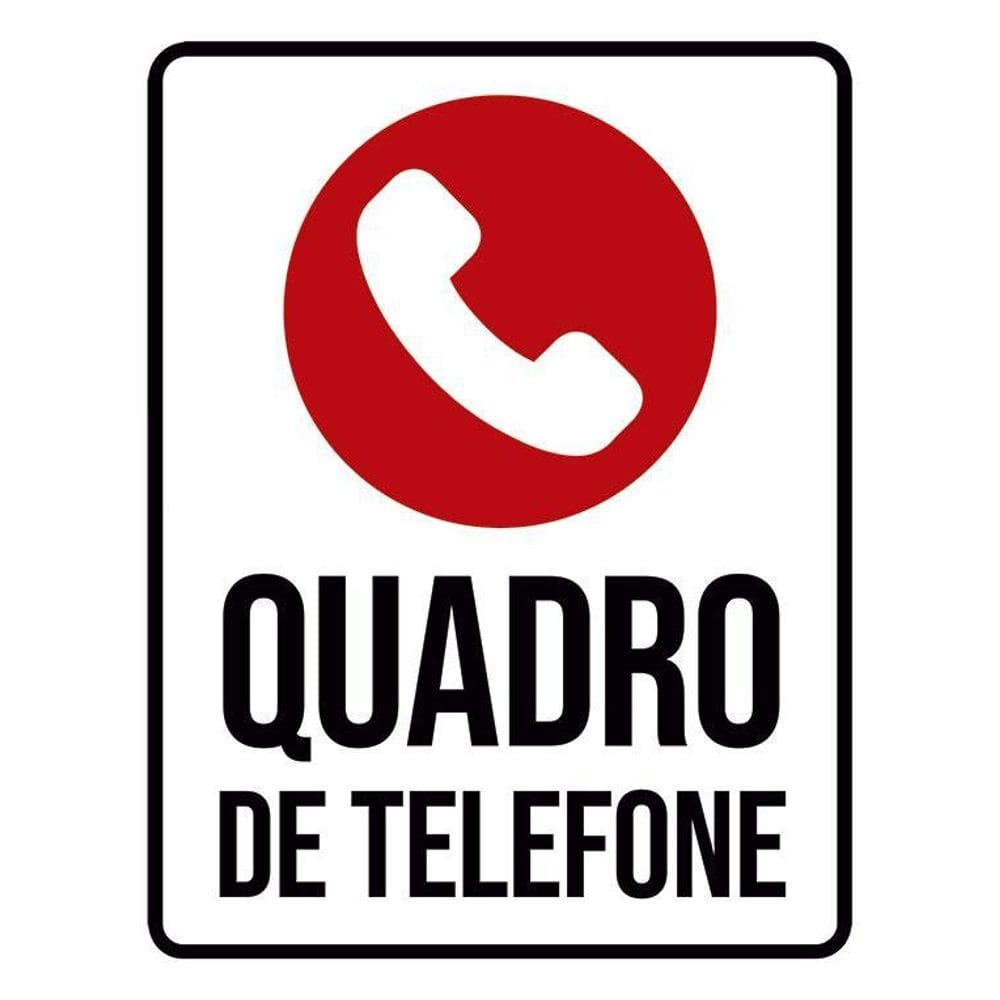 Kit 3 Placas Sinalização - Quadro De Telefone Ml3792