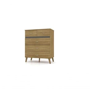 Comoda Retro Ibiza 3 Portas 2 Gavetas Nature - Vlr