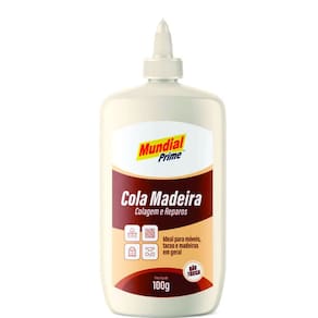 Cola Para Madeira 100G Mundial Prime Móveis Tacos Madeiras Tecido Couro