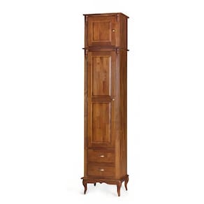 Roupeiro 1 Porta Com Maleiro Hannover M560839 Cor Imbuia - Verniz