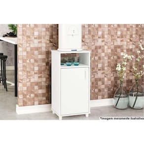Balcão Lavanderia P/ água C/ 1 Porta 42cm Branco - Politorno