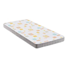 Colchão De Solteiro Com Espuma D20 78x188cm Inducol Cr452a Branco/cinza Branco/cinza