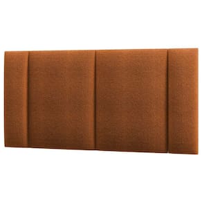 Cabeceira Estofada Cama Box Casal Com Led Moderna 140 Cm Cor:buclé Terracota