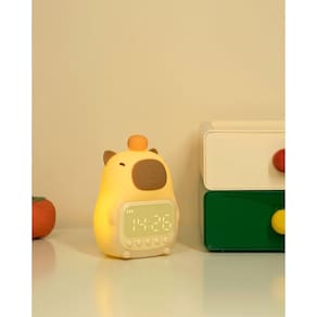 Despertador Aokpsrt Capybara para crianças com luz noturna e recha