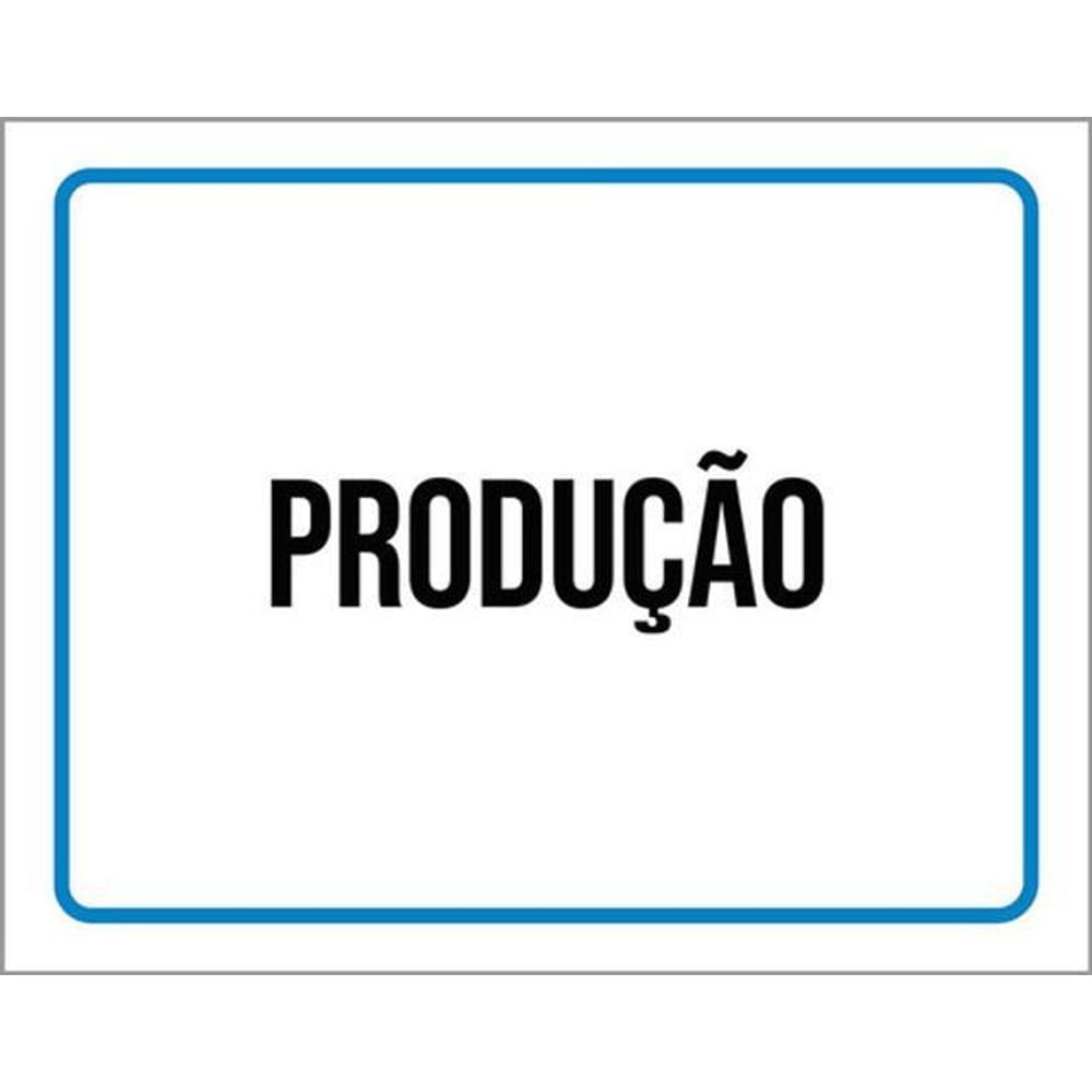 Kit 3 Placas Ambiente Sinalização Setor Produção