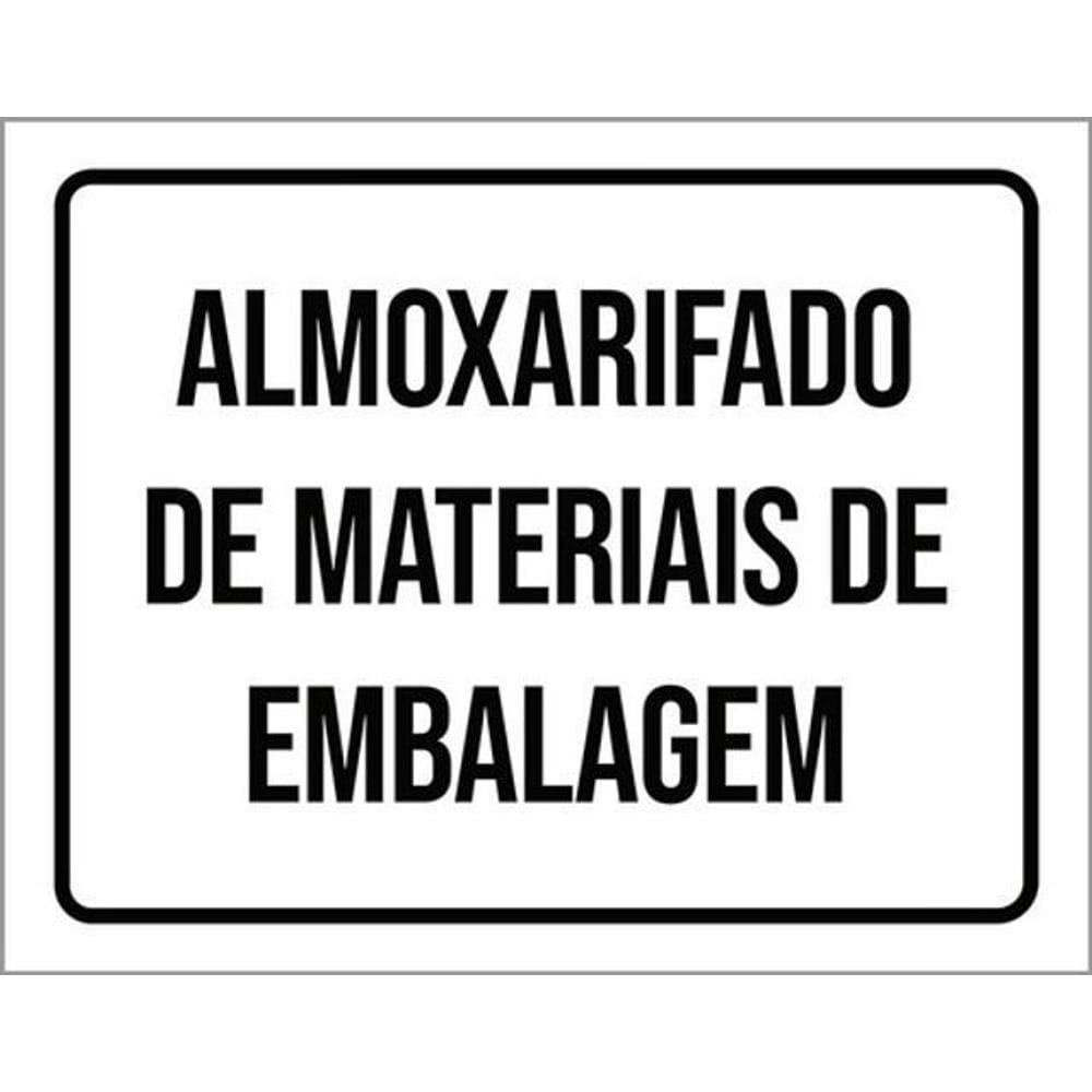 Kit 3 Placas Almoxarifado De Materiais Embalagem