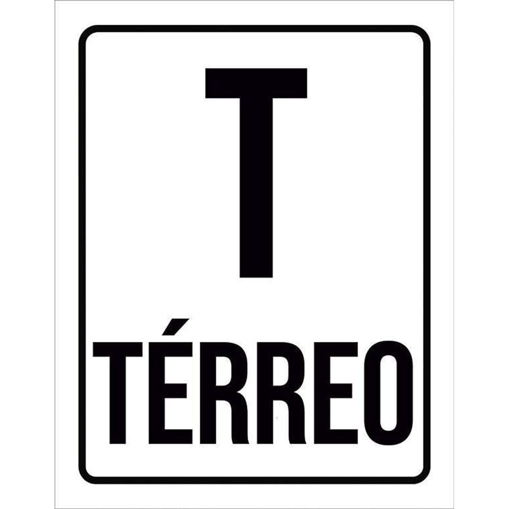 Kit 3 Placas Sinalização Ambiente Indicativo Térreo