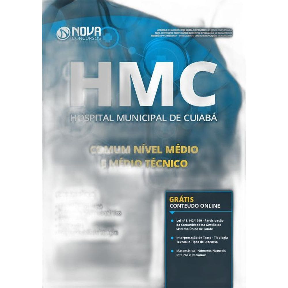 Apostila HMC MT 2019 Nível Médio e Médio Técnico