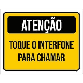 Kit 3 Placas Atenção Toque Interfone Para Chamar