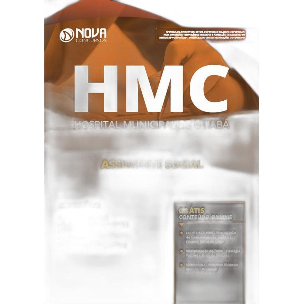 Apostila HMC MT 2019 Assistente Social