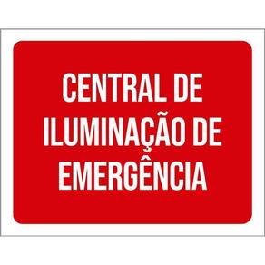 Placa Sinalização Central Iluminação Emergência 36X46