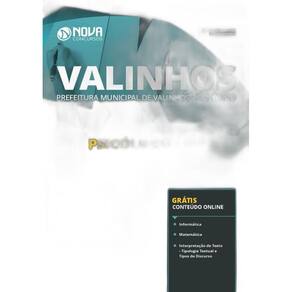 Apostila Prefeitura de Valinhos SP 2019 Psicólogo GP