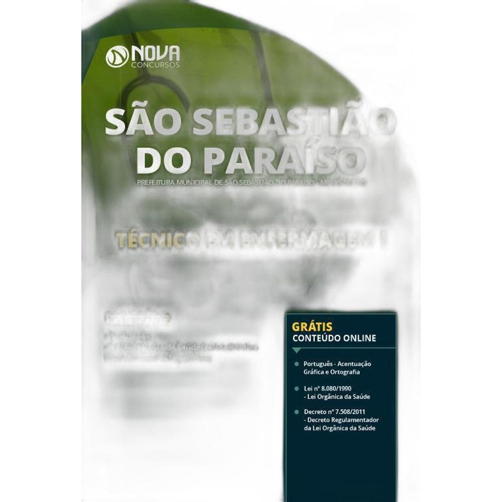 Apostila São Sebastião Do Paraíso Mg Técnico Em Enfermagem 1