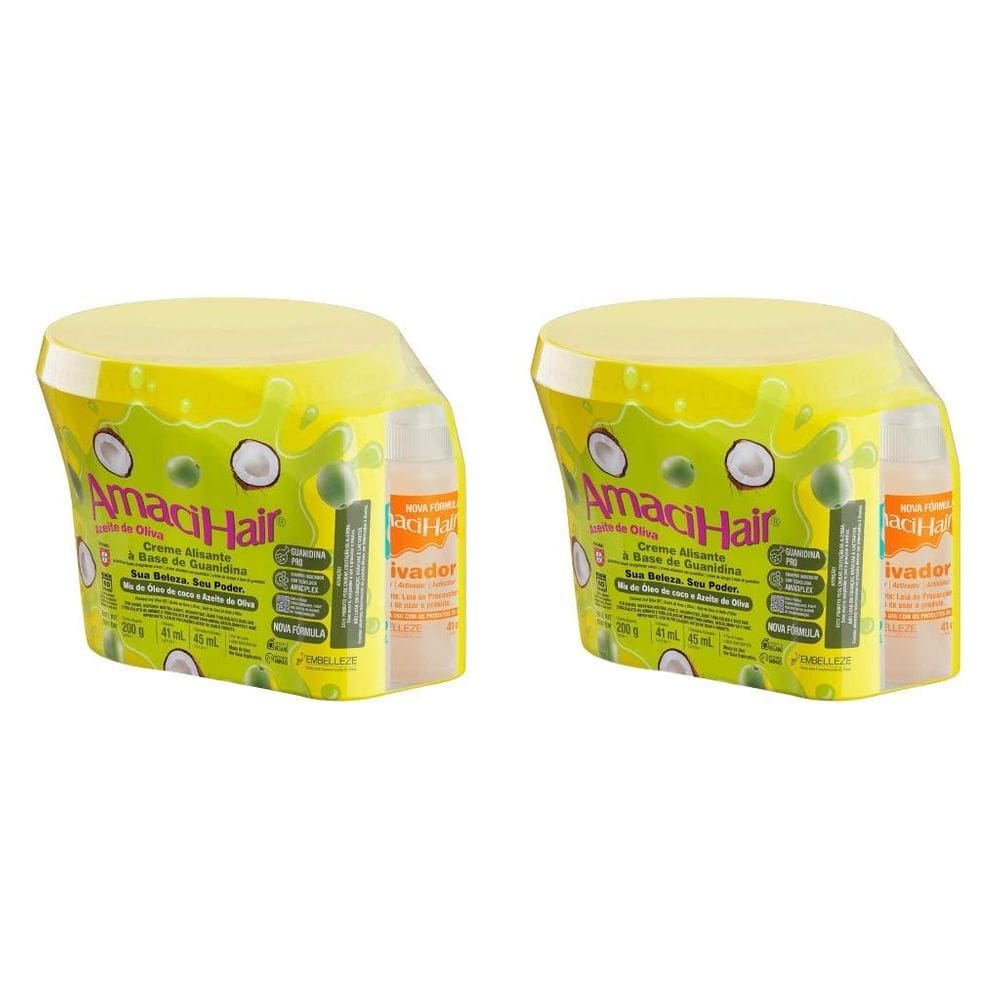 Creme Relaxante Amacihair 200G Azeite De Oliva - Kit Com 2Un