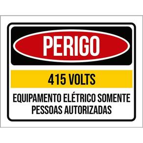 Placa Perigo 415 Volts Somente Pessoas Autorizadas 36X46
