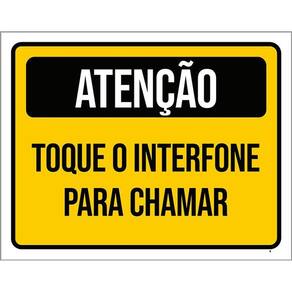 Kit 3 Placas Atenção Toque Interfone Para Chamar