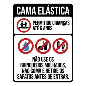 Kit 3 Placas Sinalização - Condomínio Cama Elástica