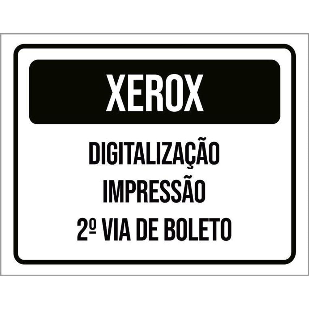 Placa Xerox Digitalização Impressão Boleto 36X46