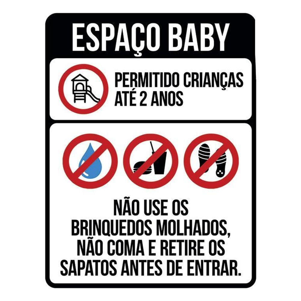 Placa Sinalização - Condomínio Espaço Baby 36X46