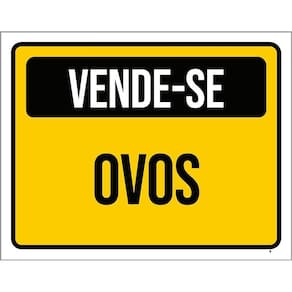 Kit 3 Placas De Sinalização - Vende-Se Ovos