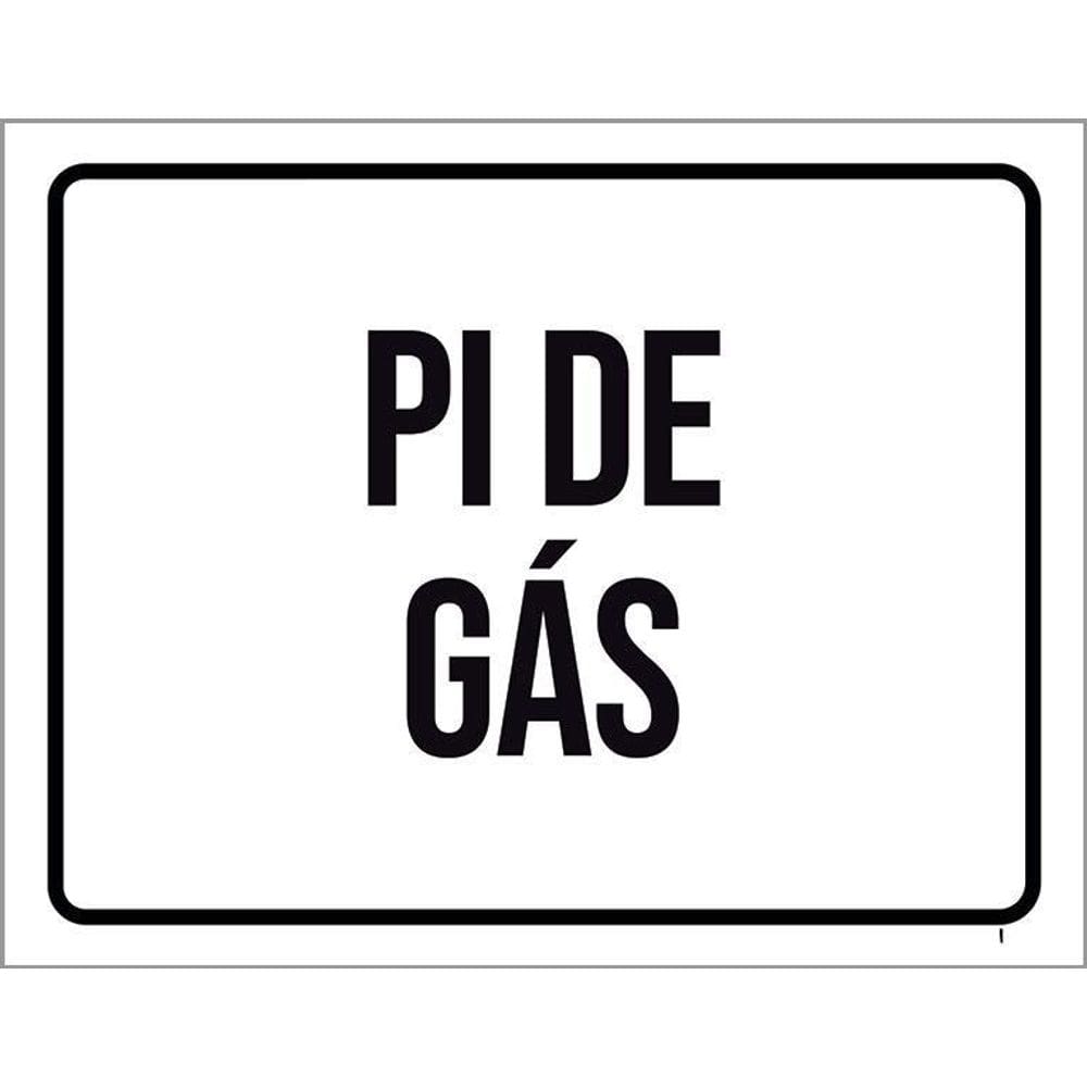 Kit 3 Placas Sinalização Pi De Gás