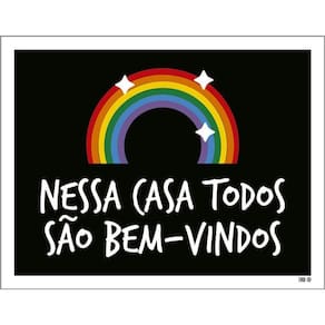 Kit 3 Placas Decorativa - Nessa Casa Todos São Bem Vindos