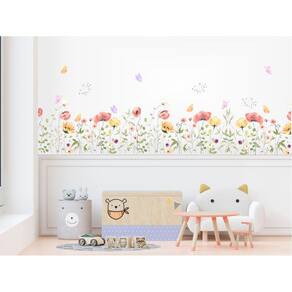 Adesivo De Parede Florais Boho Jardim Encantado - Kit Fadas