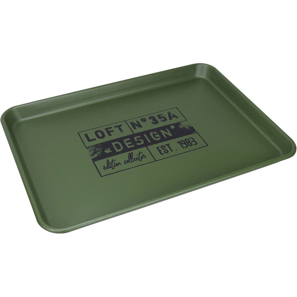 BANDEJA DECORATIVA PARA SERVIR HOME&CO METAL 3x51x36cm VERDE