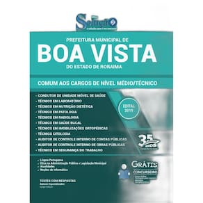 Apostila Prefeitura Boa Vista Rr Cargos Nível Médio/Técnico