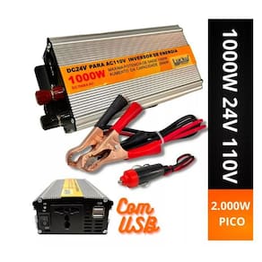 Lucky Inversor 1000W Conversor Entrada 24V Saida 110V