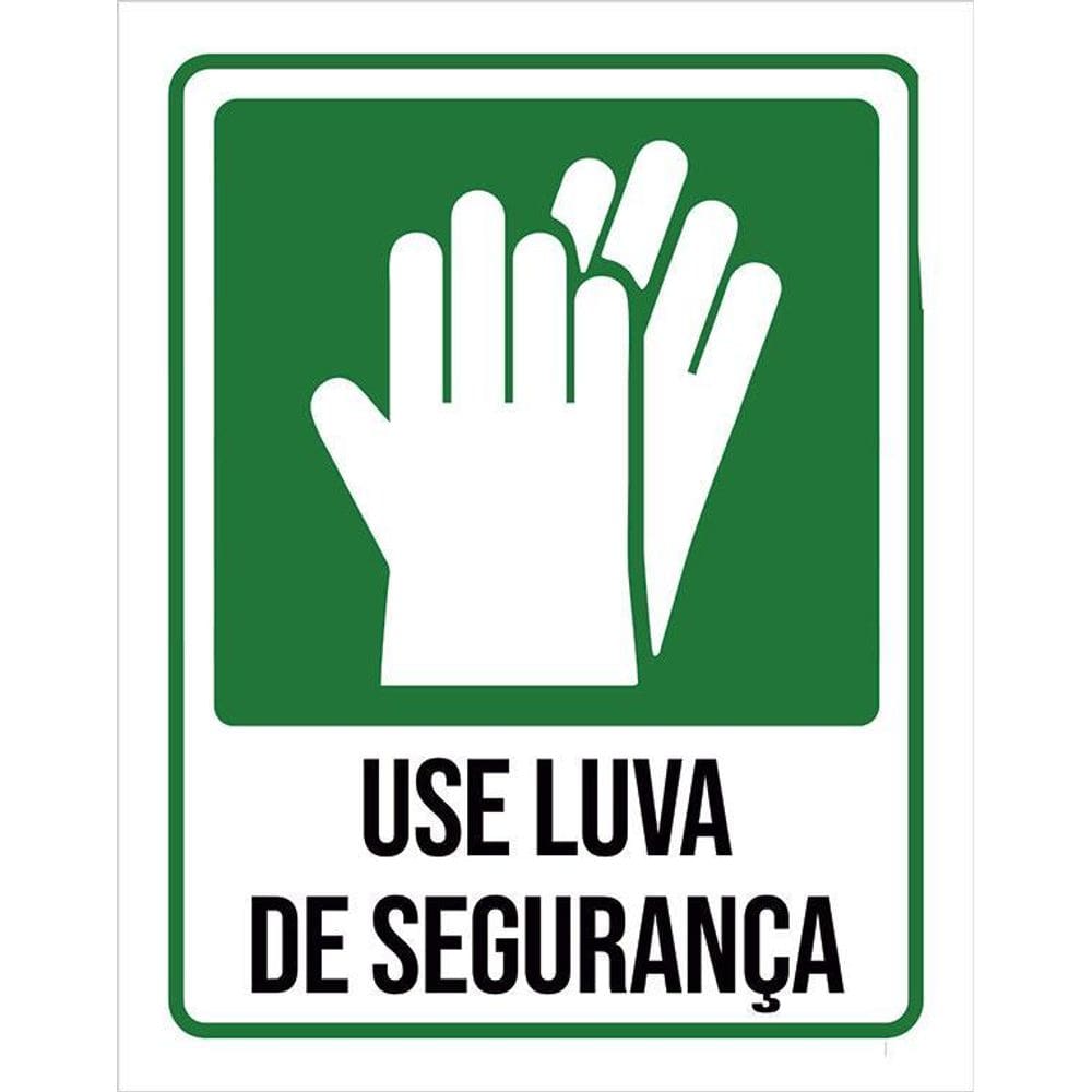 Placa Sinalização Use Luva Segurança 36X46