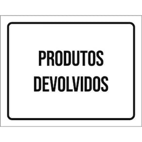 Kit 3 Placas Produtos Devolvidos