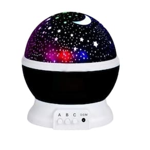 Luminária Abajur Infantil Luz Estrela Giratório Projetor