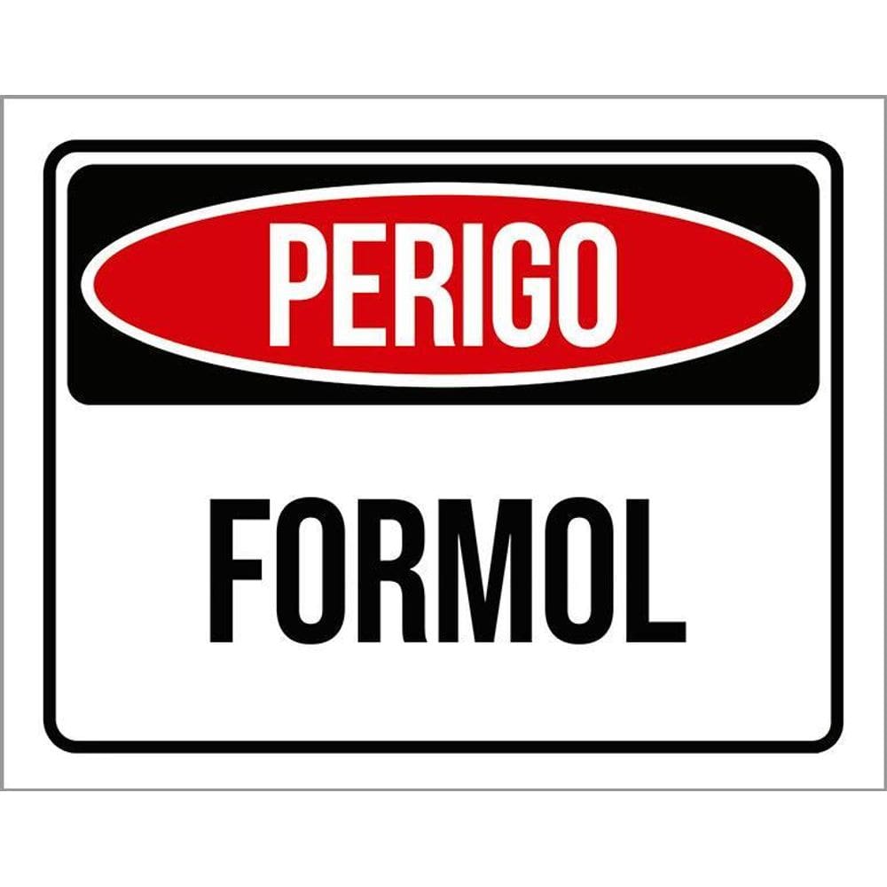 Kit 3 Placas Sinalização Perigo Formol