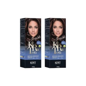 Coloração Keraton Banho De Brilho Chocolate Marrom-Kit C/2Un