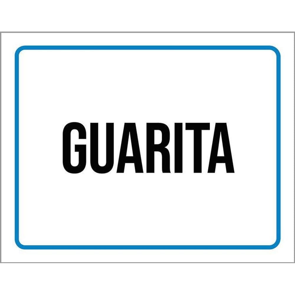 Kit 3 Placas Sinalização - Guarita Azul