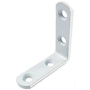 Kit 10 Cantoneira De Metal 4 Furos 5 Cm X 5 Cm Branca Bals
