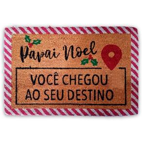 Tapete Capacho Natalino 40X60Cm Papai Noel Chegou Cromus