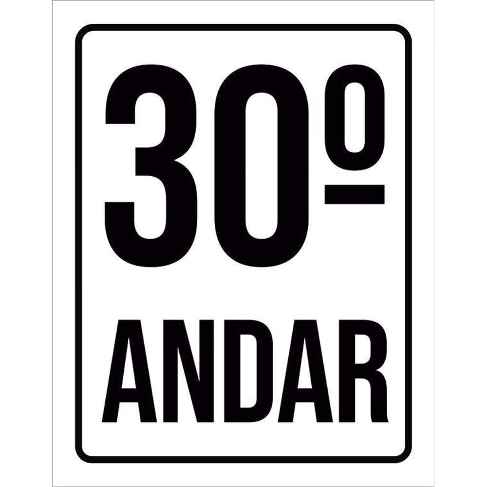 Kit 3 Placas Sinalização Ambiente Identificação 30º Andar