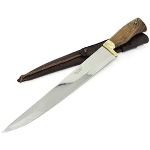 Faca Premium Especial Churrasco 12 pol. Bainha Couro