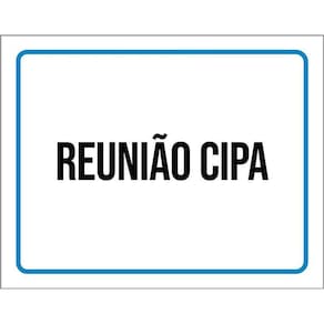 Kit 3 Placas Ambiente Sinalização Setor Reunião Cipa
