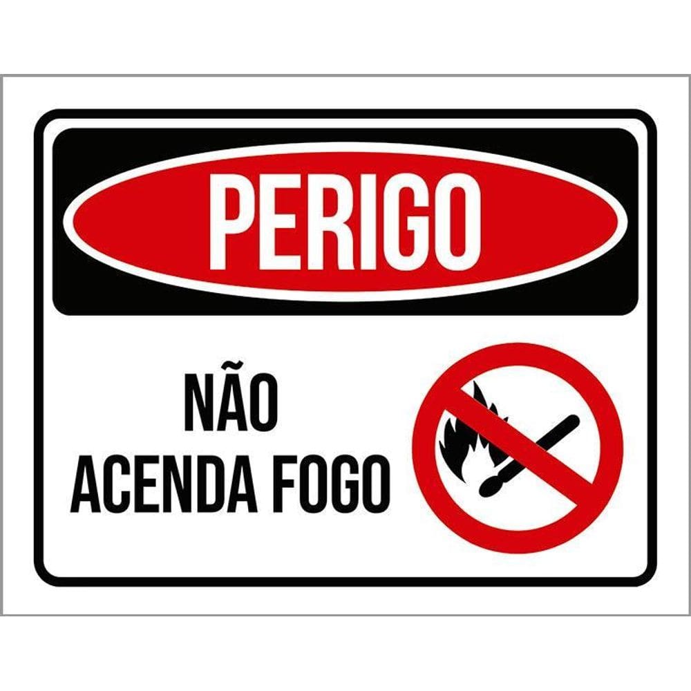 Placa Perigo Não Acenda Fogo 36X46