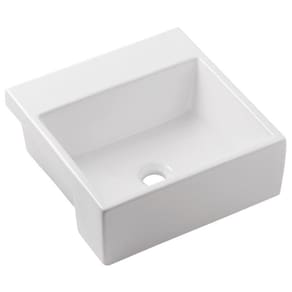 Kit 2 Cubas de Semiencaixe 410x410 com Mesa Loft Q2 Incepa Branco
